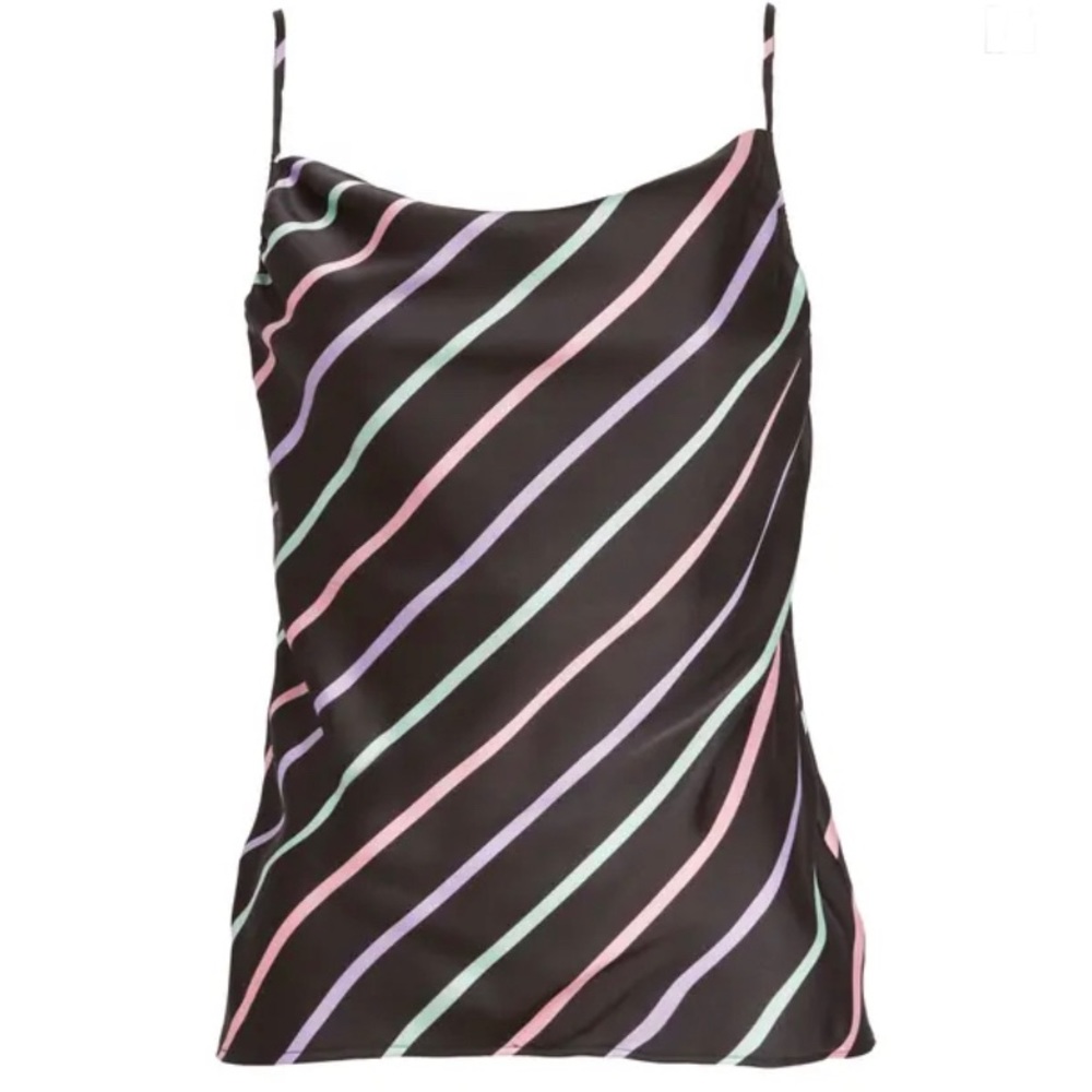 WAYF Striped Cowl Neck Camisole